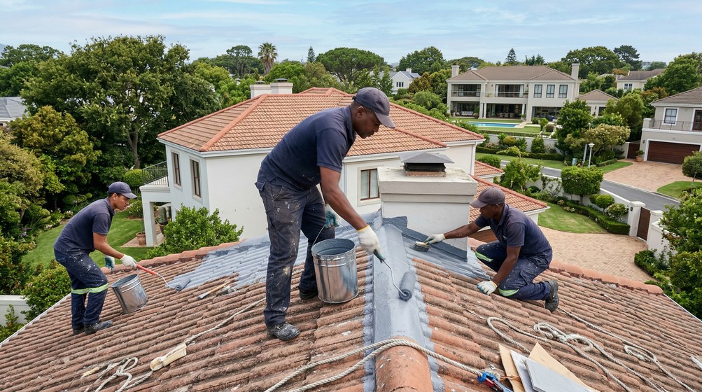 Flat roof waterproofing on a Plattekloof property